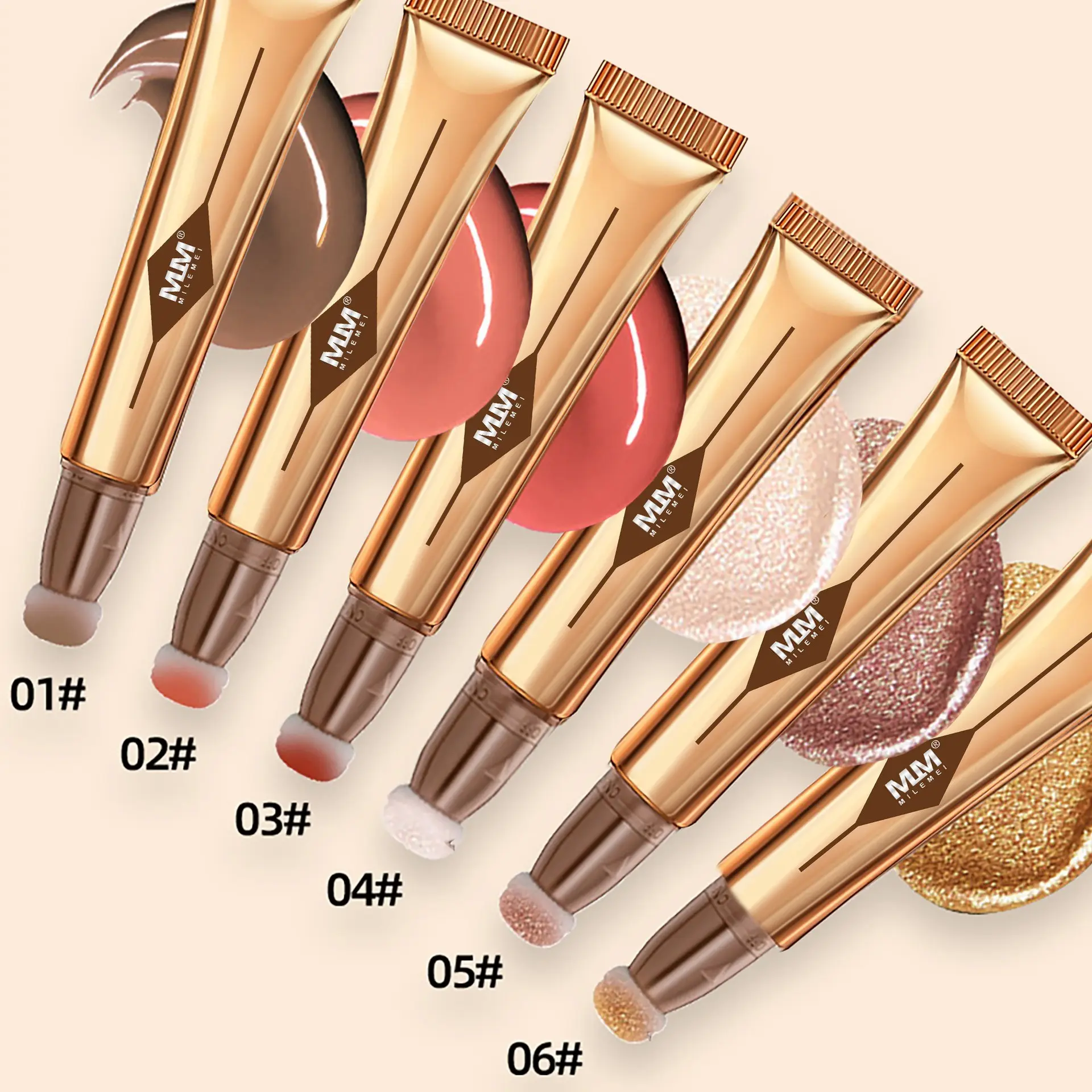 Beauty Blush Wand Multifunctional Everyday Versatile Makeup Brush, Highlighter Contour Stick, Matte Brightening Glow Flawless Face Color Cosmetics, Glam, Essential Beauty Tool