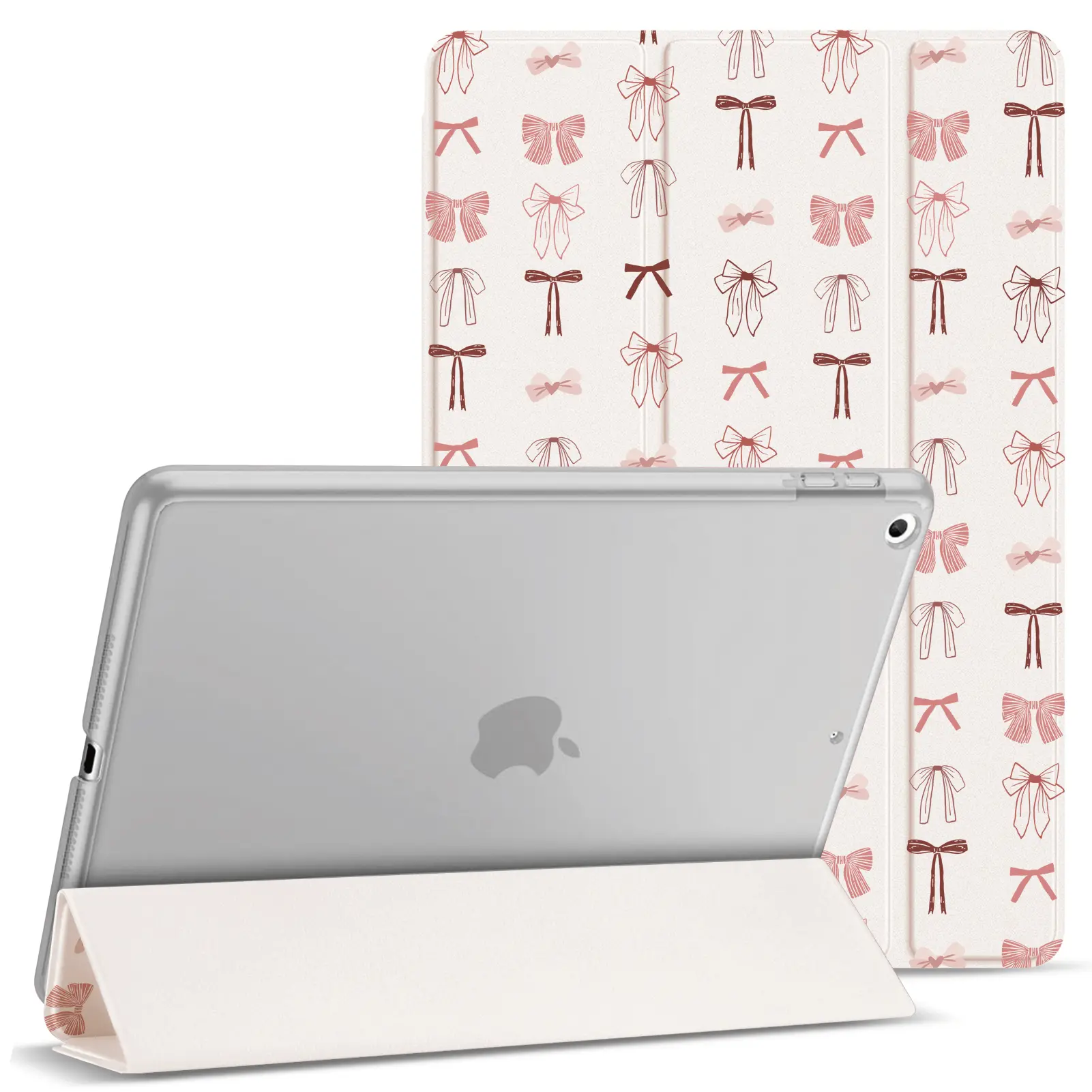 Bee Bow Collection Skinny Lightweight Protective Tablet Cover - Unisex Computer Accessory with Magnetic Protection, Stylus Holder, Pen Slot, Auto Sleep/Wake for iPad Air 6/5/4, Pro 4/3/2/1, 11/10/9/8/7, Mini 7/6