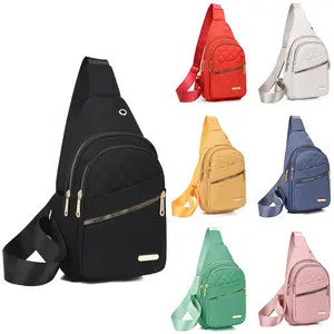 Women's Solid Color Minimalist Quilted Design Fanny Pack, Fashionable Large Capacity Sling Bag, Multiple Pocket Design For Daily Wear and Gift