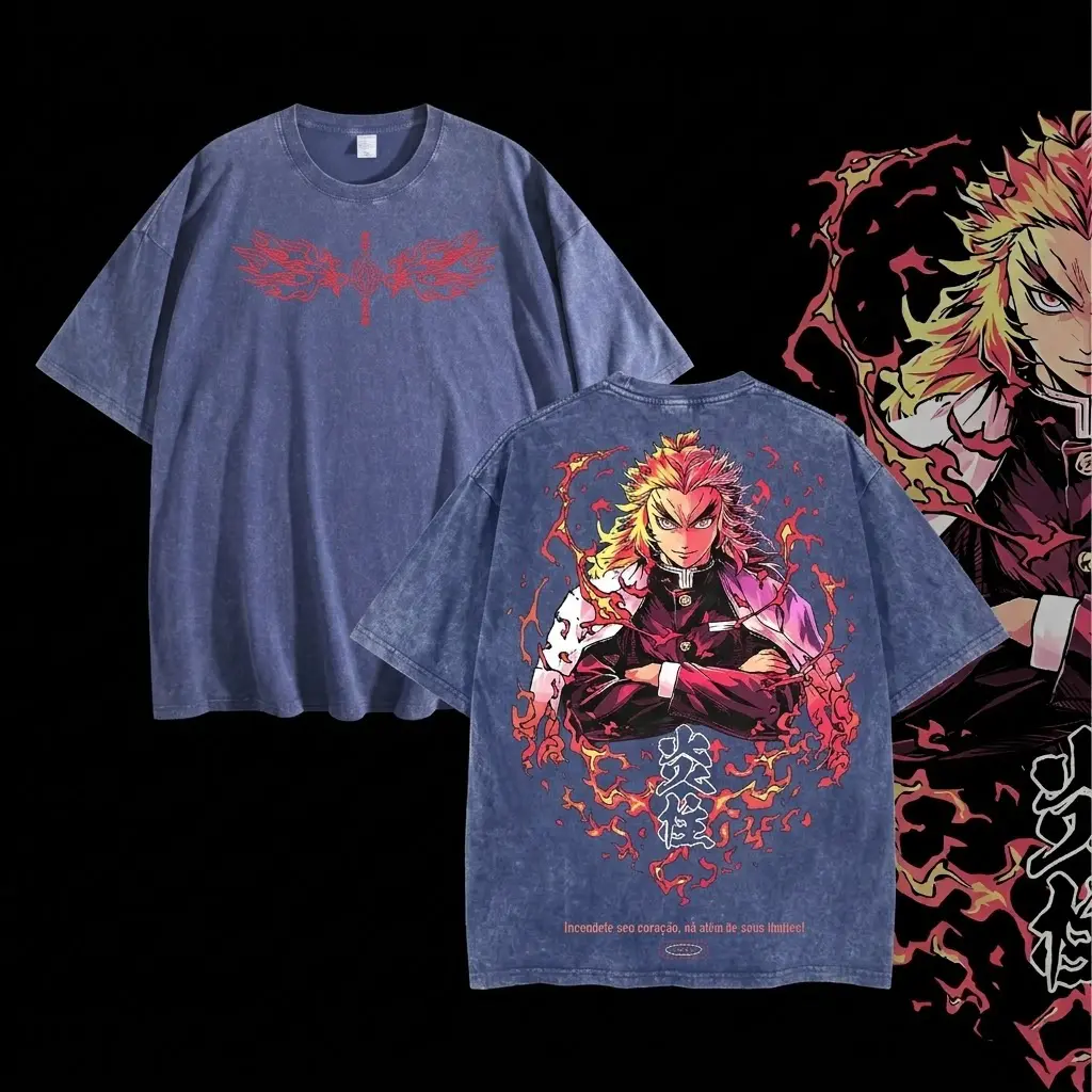 Blue-Acid Wash Tshirt