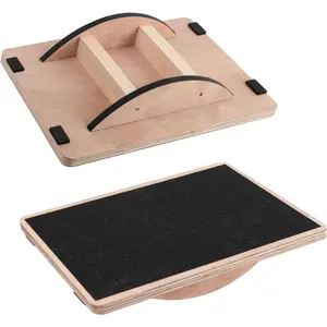 Wooden Wobble Board for Adults - Anti-Slip  Board for Stand-Desk Core Strength