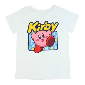 Nintendo Kirby Shirt Girl's Video Game Character Short Sleeve Graphic Tee