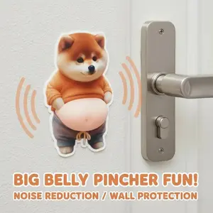 6pcs 3D Cat Dog Belly Stress Relief Toys, Unisex Party Favors, Classroom Gifts, School Rewards, Silicone Door Wall Protectors, Valentine's Day Easter