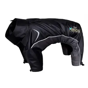 Pet Life  Helios Blizzard Full-Bodied Adjustable And 3M Reflective Dog Jacket- Black - Medium
