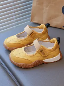 Silver Blue Shiny Mary Jane Shoes, Easy Wear Velcro Closure, Soft Sole Anti-Slip Breathable Comfort, Stylish Versatile, Casual Breathable Footwear