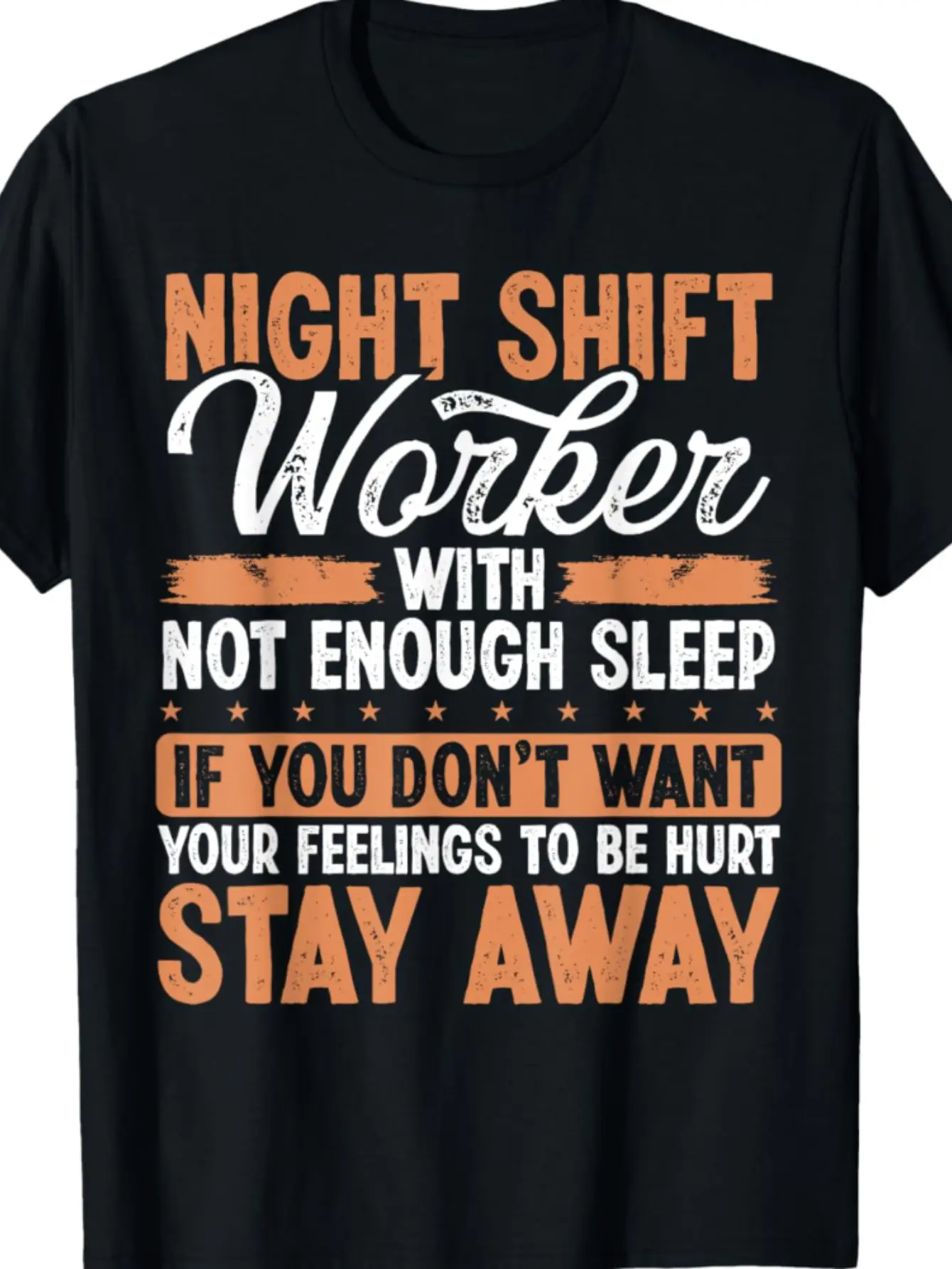 1pc Night Shift Worker Graphic Tee, Casual Crew Ne unisex soft cotton short sleeve t shirt, vintage graphic casual tee for men women teens, perfect birthday holiday gift for camping travel gym daily street casual wear