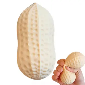Jumbo Peanut Shaped Squishy Fidget Toy - Giant Slow Rebound Stress Relief Toy for Kids Adults