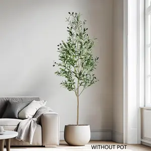 Artificial Olive Tree for Indoor Home Decor, Indoor Plants Decor, Tall Fake Olive Tree Without Pot, Perfect for Party Wedding Holiday Display, Lifelike Fake Plant, Fake Plant Decoration, Fake Plastic Plants