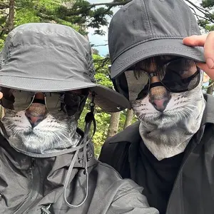 Cycling Sun Protection Face Mask with Cat Face Design Summer Travel Windproof & Sun Protection Mask for Outdoor Activities
