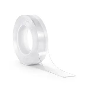 【FathersDayGift】 VEVOR Double Sided Tape Heavy Duty, 16 ft Long Nano Mounting Tape, Strong Adhesive & Reusable, Clear Two Sided Wall Tape, Removable Poster Picture Hanging Strips for Home, Office, Car, Outdoor Use