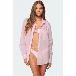 Kellen Oversized Cotton Button Up Shirt Kellen Oversized Cotton Button Up Shirt