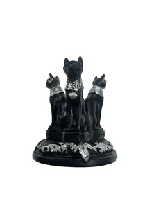 Black and SIlver Trio Cat Sphere Holder