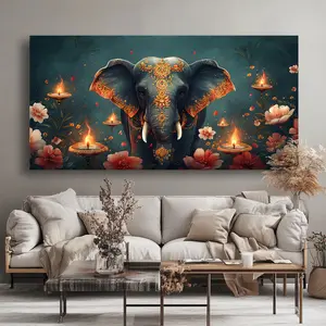 Canvas wall decoration elephant modern abstract painting, living room bedroom office home decoration high quality canvas print