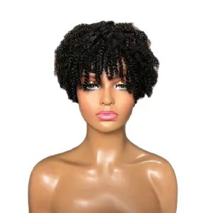 Pixies Curl Hairpiece - Short Afro Style, Black Color, Natural Look, Versatile for Various Occasions