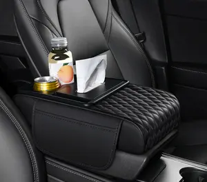 Car armrest cup holder heightening central protective cover car interior tissue box supplies storage