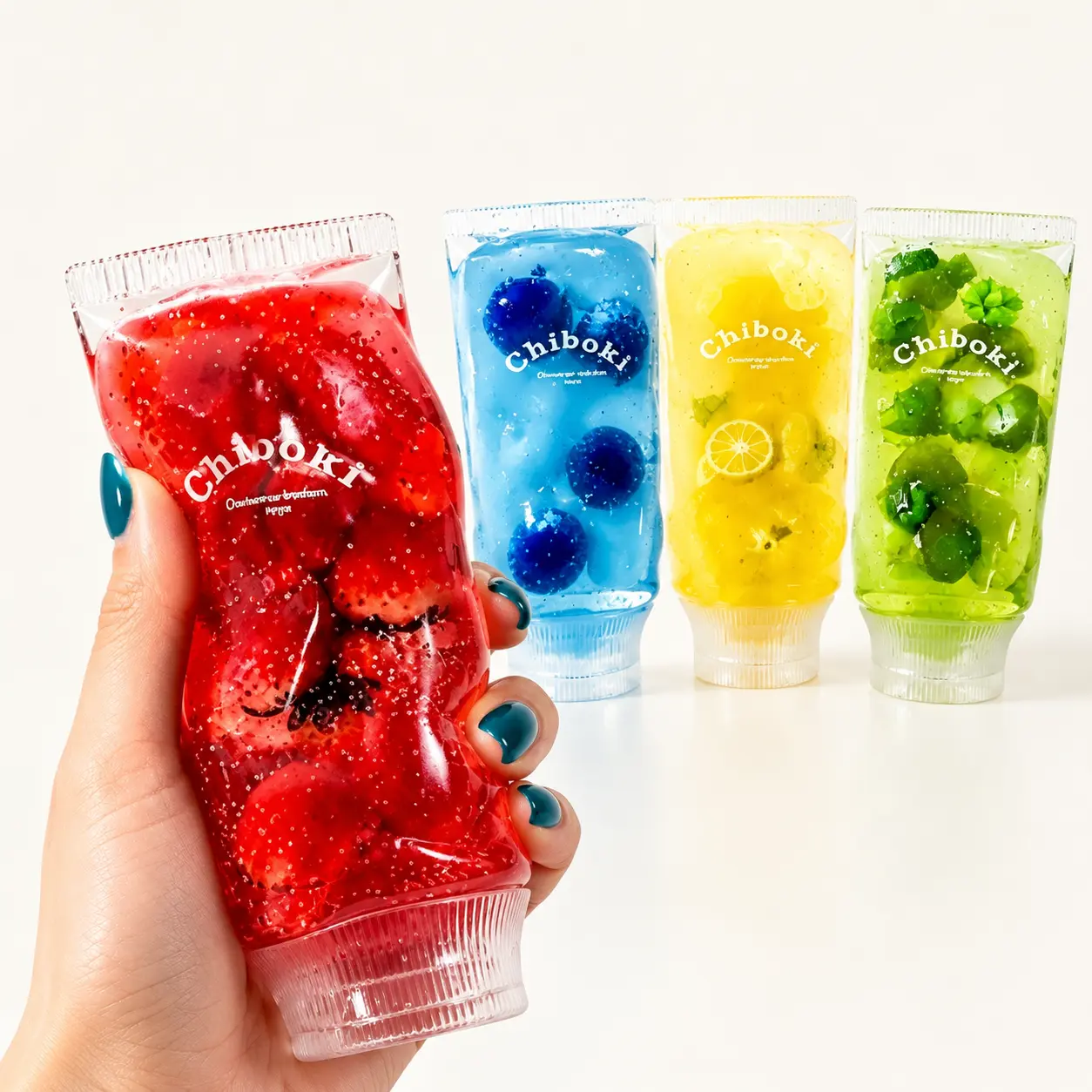 Squishy Fruit Gel Stress Balls - Non-Toxic Textured Sensory Ball Stress Relief Toys, Handheld Squishies, Strawberry Calm Corner Emotional Regulation Fidgets for Kids, ASMR Tactile ADHD Toy for Grown Ups