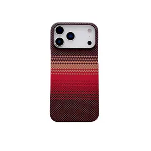 Luxury Ultra-Thin Carbon Fiber Texture Matte Hard Case, Shockproof Kevlar Feel Phone Cover for Apple iPhone Series, Fashionable Full Protection For iPhone 17 Pro max/16/15/14/13/12 11 Pro Max Plus Shockproof Cellphone