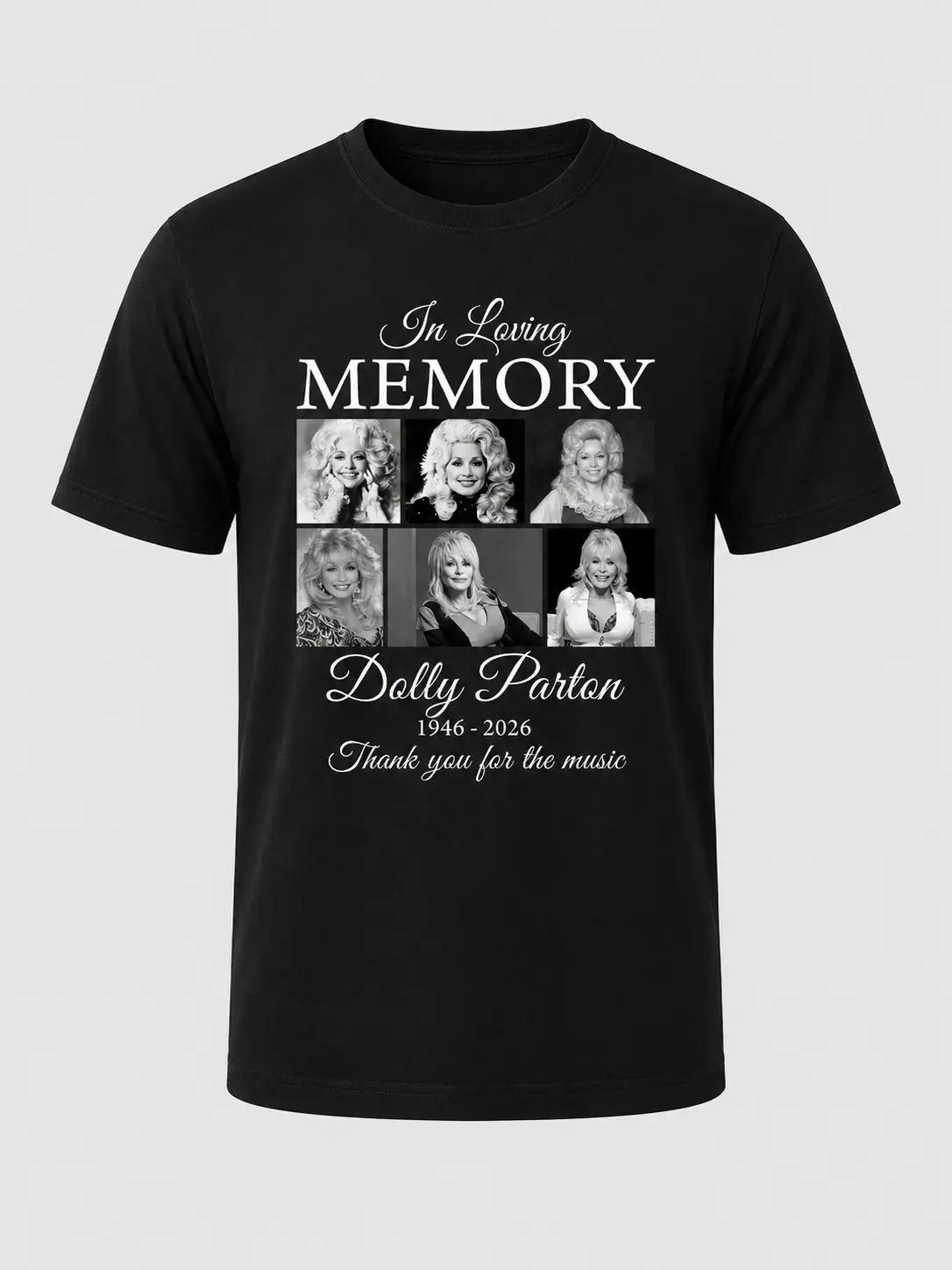 Dolly Parton Memorial T-Shirt, 1946–2026 Country Music Legend Tribute Graphic Tee, Thank You for the Music Remembrance Shirt for Men and Women