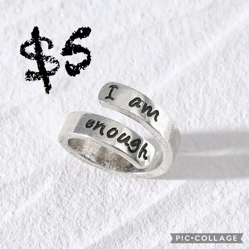 I am Enough - adjustable fashion ring