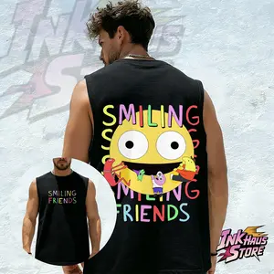 Smilingfriends Sleeveless Cotton UnisexTank Top