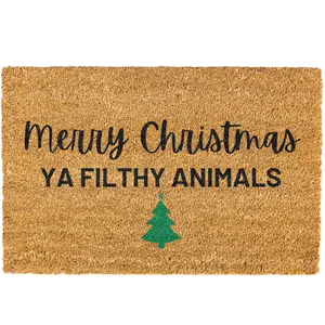 Merry Christmas Ya Filthy Animals doormat, Door mat, Welcome Mat, Funny Door mat