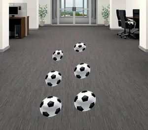 Awareness Vinyl 6x 9" Soccer Ball Floor Vinyl Decals Removable Dinosaur Theme for Birthday Party Decoration Indoor Outdoor Use