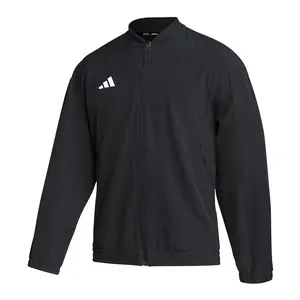adidas Mens Travel Jacket Training Athletic Outerwear Casual Lightweight - Black