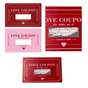 Scratch Off Love Coupon - Valentine Cards, 5 or 10 pcs Scratch Off Date Ideas for Couples, DIY Romantic Scratch Off Cards for Weddings Anniversary