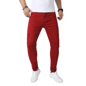 JUNBAOSS Men's Skinny Jeans Stretch Ripped Jeans for Men, Distressed Slim Tapered Leg Fashion Comfort Flex Waist Denim Pants Cotton Fabric Street Style Stretchy