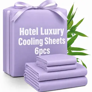 Cosybay Queen Size 6pcs Sheet Set & 1PC Random Color Sleep Mask,Premium Ultra Soft & Breathable Bed Sheets - Cooling Hotel Luxury Bedding Collection - 1 Flat Sheet & 1 Fitted Sheet & 2 Pillowcases & 2 Pillow SHmas - Wrinkle-Free, Easy Care #fathersday