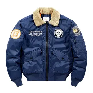 Fur collar Jacket winter Top gun Coat Man Casual