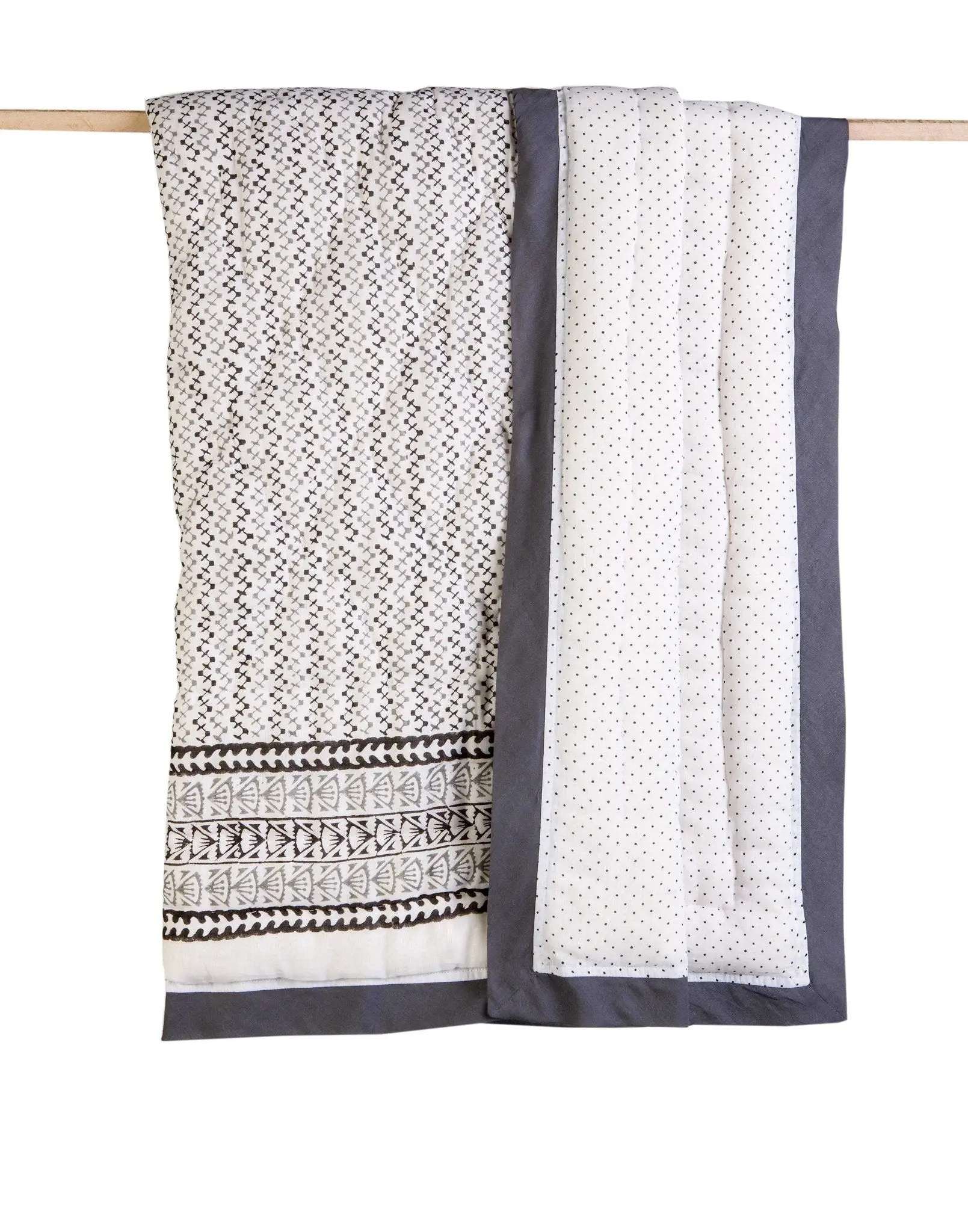 Artisan Comfort Reversible Cotton Quilt – Hand-Quilted & Naturally Hypoallergenic