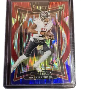 Michael Penix Jr. #80 [Red & Blue Prizm Shock] 2024 Panini Select