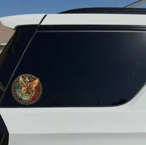 Gold Aztec Calendar Eagle Mexican Flag Vinyl Sticker Quality Vinyl Stickers Available in Many Colors and Sizes - Car Stickers