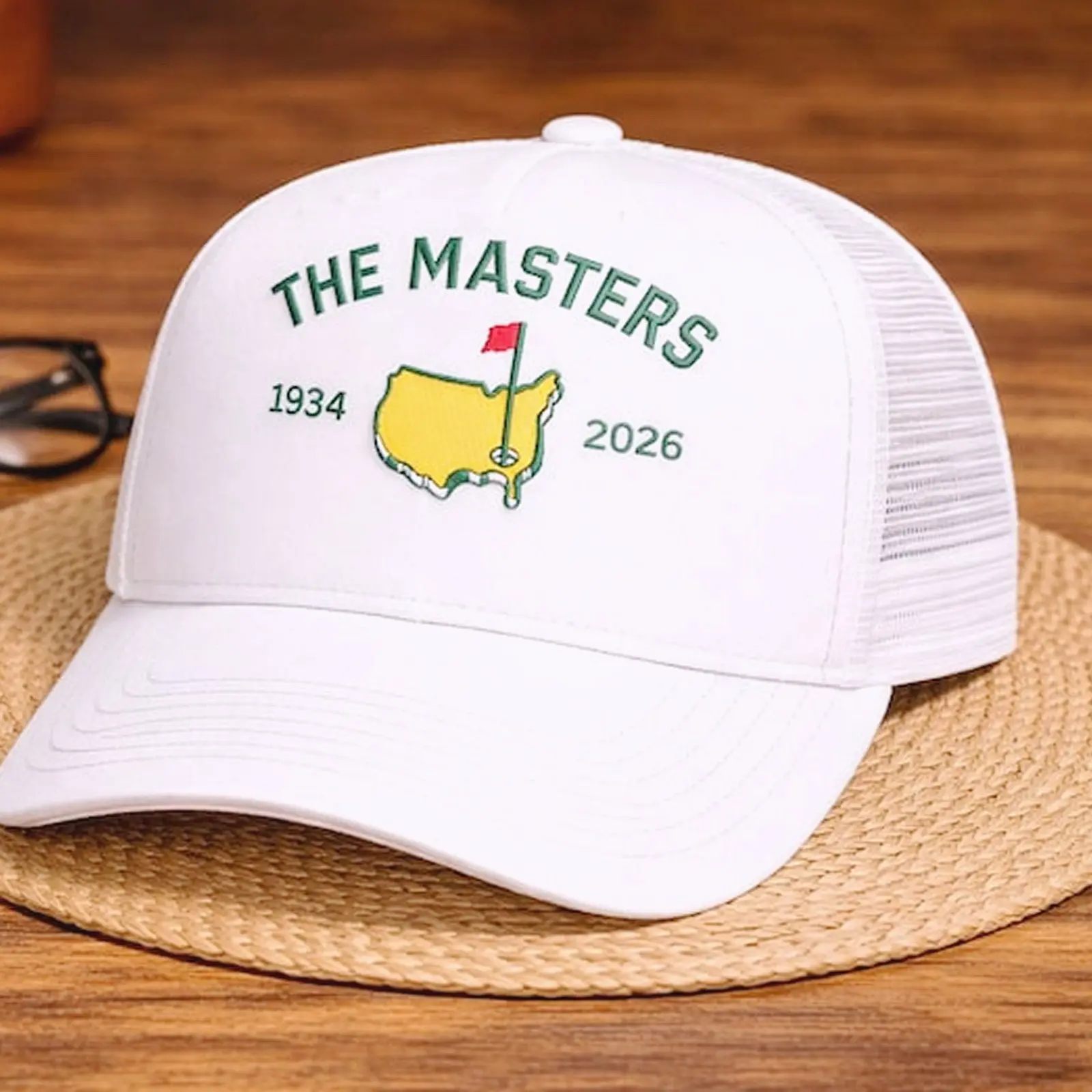 Masters Golf Inspired Embroidered Hat Augusta Inspired Golf Hat Golf Lover Gift Tournament Cap Trucker Cap Vintage Soft Cotton Adjustable Hat Trendy Streetwear Gift for Men & Women