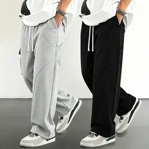 2-Pack Men’s Summer Straight-Leg Athletic Pants — Casual Loose Fit, Versatile, Suitable for Running and Walking