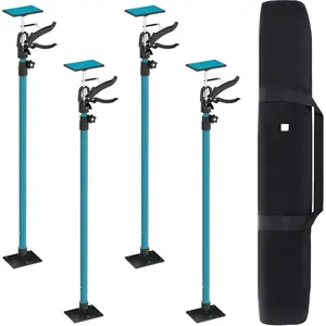 Adjustable Support Pole, Cabinet Jacks for Installing Cabinets, Telescoping Support Poles Range from 45.2'' to 114.2'' Third Hand Tool for Installation, 132 LB Capacity, 4 Packs