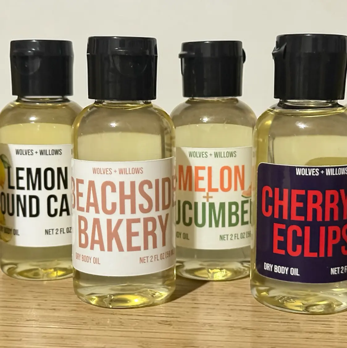 2 ounce Travel Size Feminine Wolves & Willows Dry Body Oil - Choose Your Scent - Non-Toxic Phthalate-Free Formula