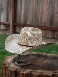 Valtierra Straw Hat Regular Crown ZigZag Olive Green (Discontinued)