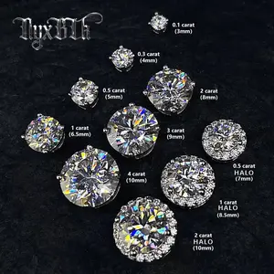 Nyx Synthetic Moissanite Stud EarringsWhite Plated Stud Earrings For Women 925 Silver Wedding Earrings Fine Jewelry FallFreshness Anniversary Engagement-Nyx11