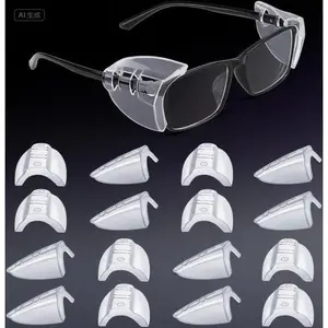 Universal Safety Glasses Side Shields - Flexible Slip-On Protectors for Small to Large Frames - Reusable Eyewear Accessories - Adjustable Fit for Comfort - Protective Shields for Work & Hobbies innovative non-stick welding nozzle square  hood