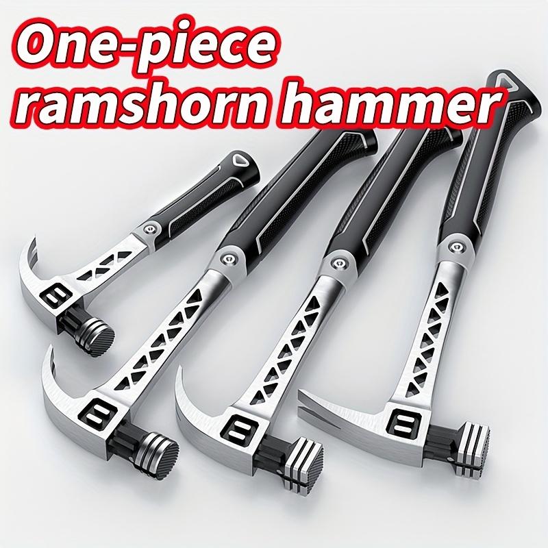 OUDISI Heavy Duty Steel Hammer with Non-Slip TPR Comfort Grip - Multi-Functional Hand Tool for Nails, Carpentry, and Industrial Use, Ergonomic Design, No Batteries Needed, Hammer for Work, Carpentry Accessories, Stylish Metal Surface, Sturdy Structure