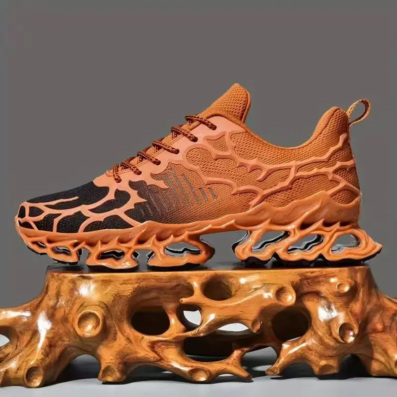 Unisex Fashion Round Toe Athletic Sneakers - Casual Outdoor Wear Couples Shoes with Shock-Resistant Rubber Sole for All Seasons, Round Toe Sneakers