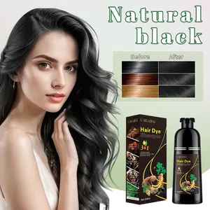 Natural Three-Step Hair Color Dye, Plant-Based Ingredients, Fresh Fruit Scent, Long-Lasting, 500ML, 3-In-1 Hair Dye