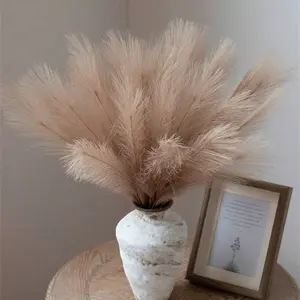 5pcs Artificial Reed Grass Decor, Multi-Color Plush Grass Decoration, Long Synthetic Fluff Flowers for Room Decor, Holiday or Daily Arrangements, Home Décor