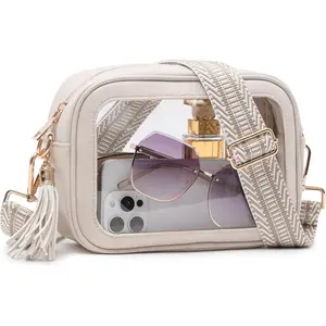 Clear  for Stadium Events, Clear Crossbody Purse for Women, Small Stadium Approved  for Concerts Games,Mandalorian perfect mother holiday gift leather crescent everyday shoulder  winter wear elegant bucket back storage bag kimmie bbags pink birkin demi