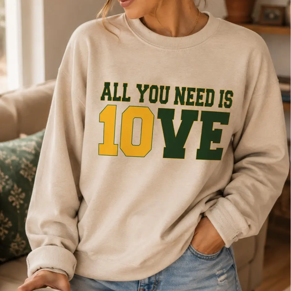 All You Need is Love Packers Shirt, All You Need Is Jordan Love Football Sweatshirt, Football Lover Shirt, Love Football