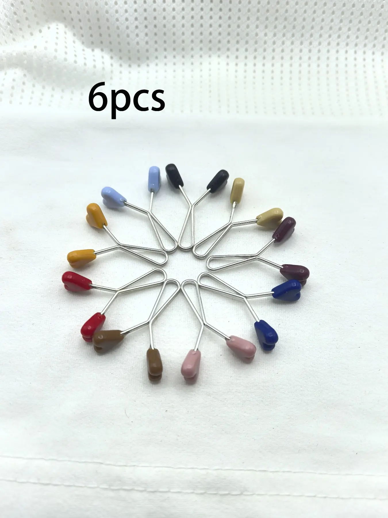 6pcs Muslim Modesty Hijab Pins Set, Scarf and Shawl Accessories, Islamic Safety Brooch Buttons, Wedding Dress Decoration