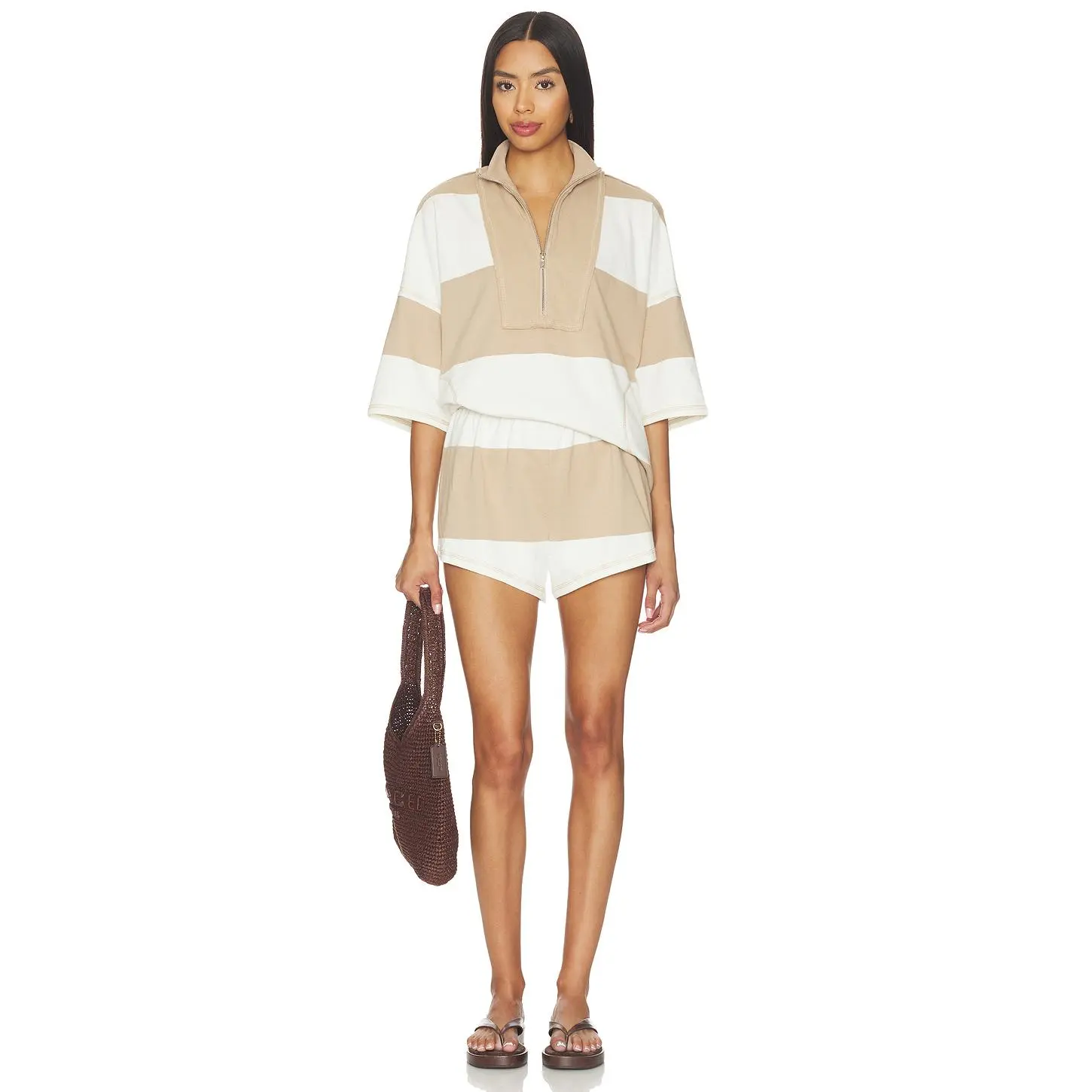 Free People x FP Movement Retro Rugby Set in Sandy Combo