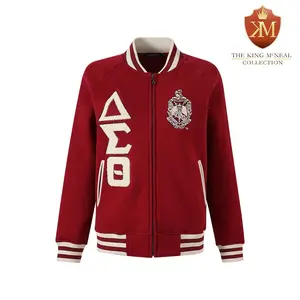 Delta Crimson Varsity Fleece Jacket